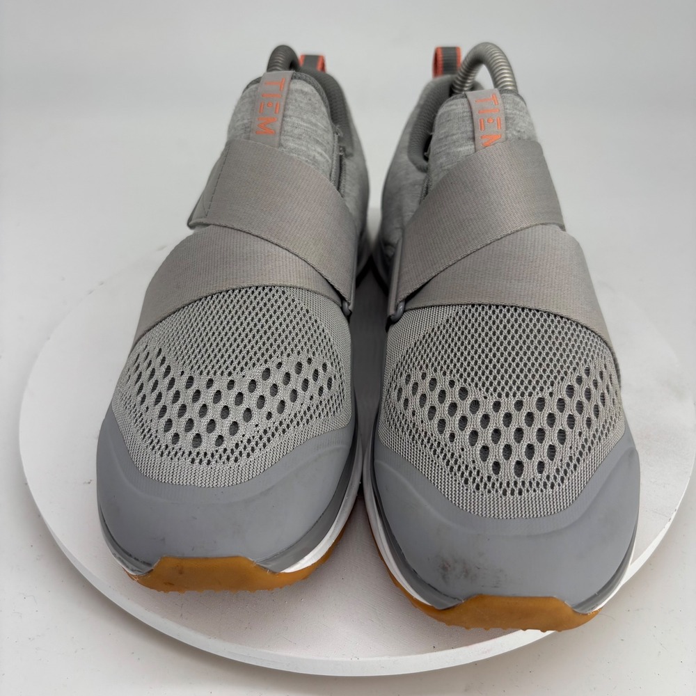 TIEM Slipstream Cycling Spin Shoes Size 9 Grey w/ cleats SPD Compatible Slip On - Picture 2 of 9